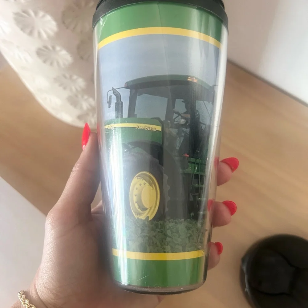 John Deere Plastic Double Walled Tumbler Mug Cup